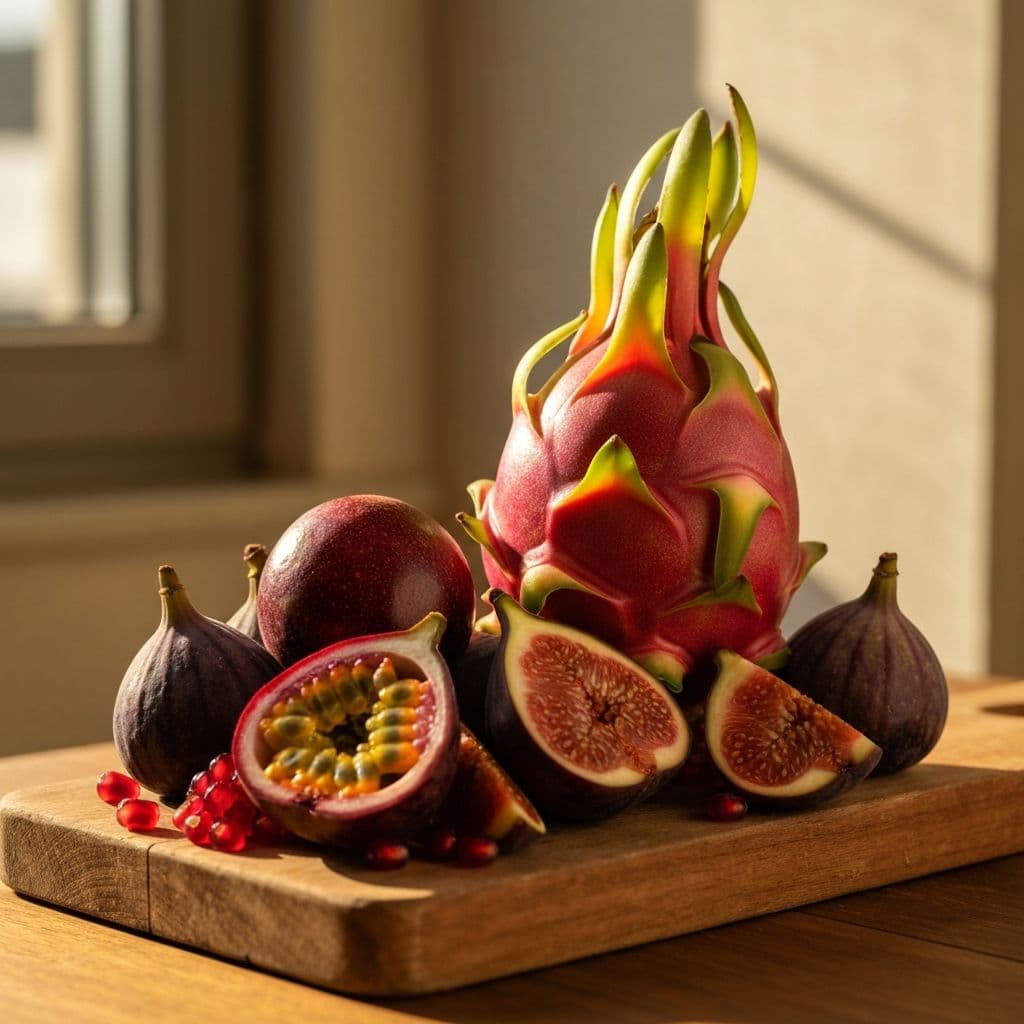 Exotic tropical fruit arrangement