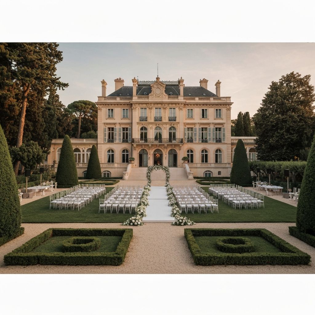 Magnificent French Riviera chateau wedding with Belle Époque architecture