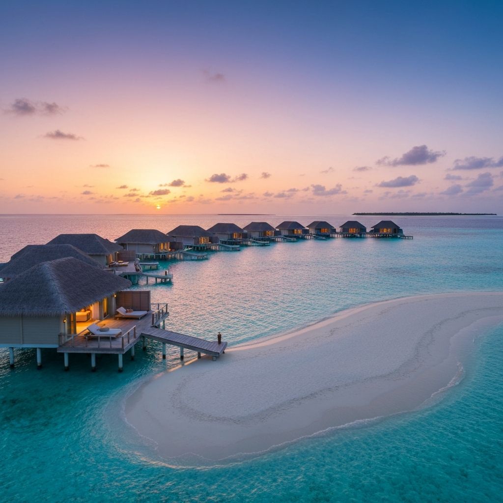 JW Marriott Maldives Resort overwater villas and turquoise lagoon