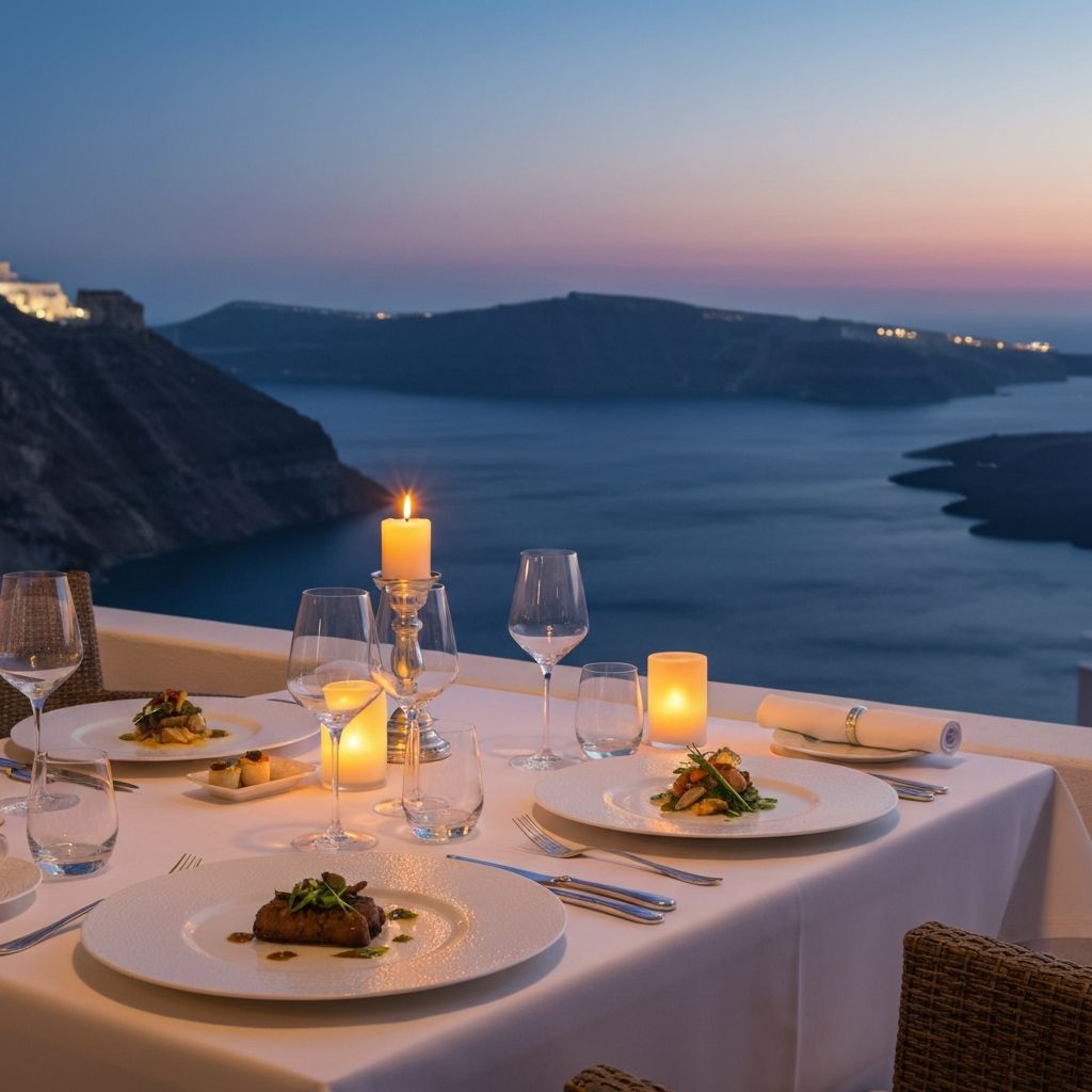 Michelin-star dining experience with caldera views